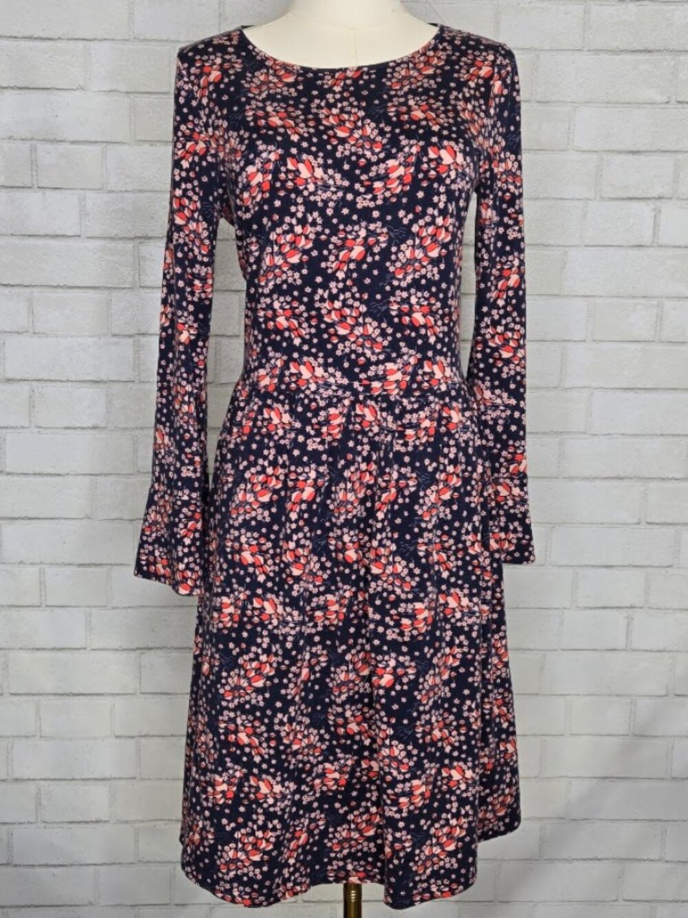 Boden Posie Jersey Knit Dress Long Sleeves